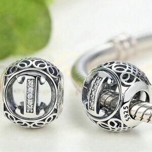 Elegant Silver initial “i” Charm